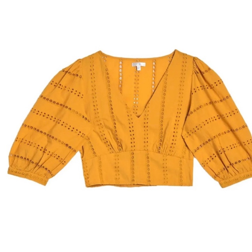 Nordstrom Cropped Puff-sleeve Top
